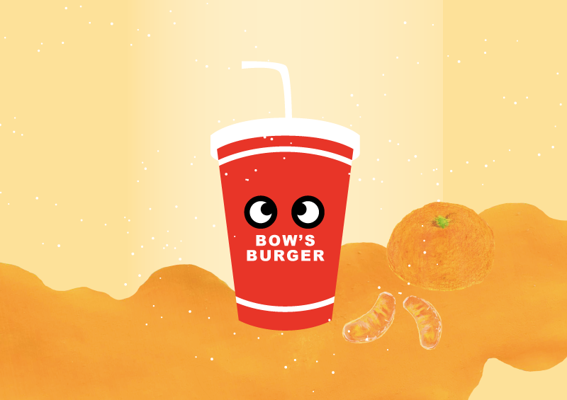 オレンジソーダ　イラスト