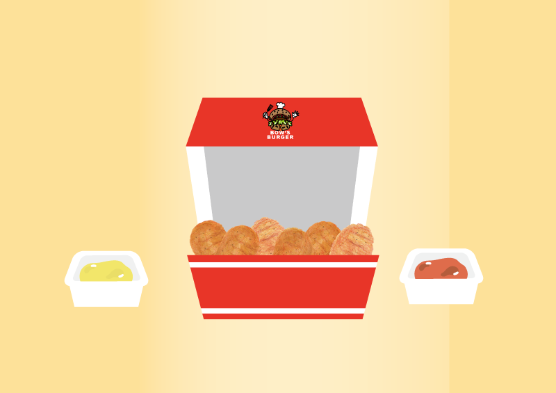 チキンナゲット　イラスト
