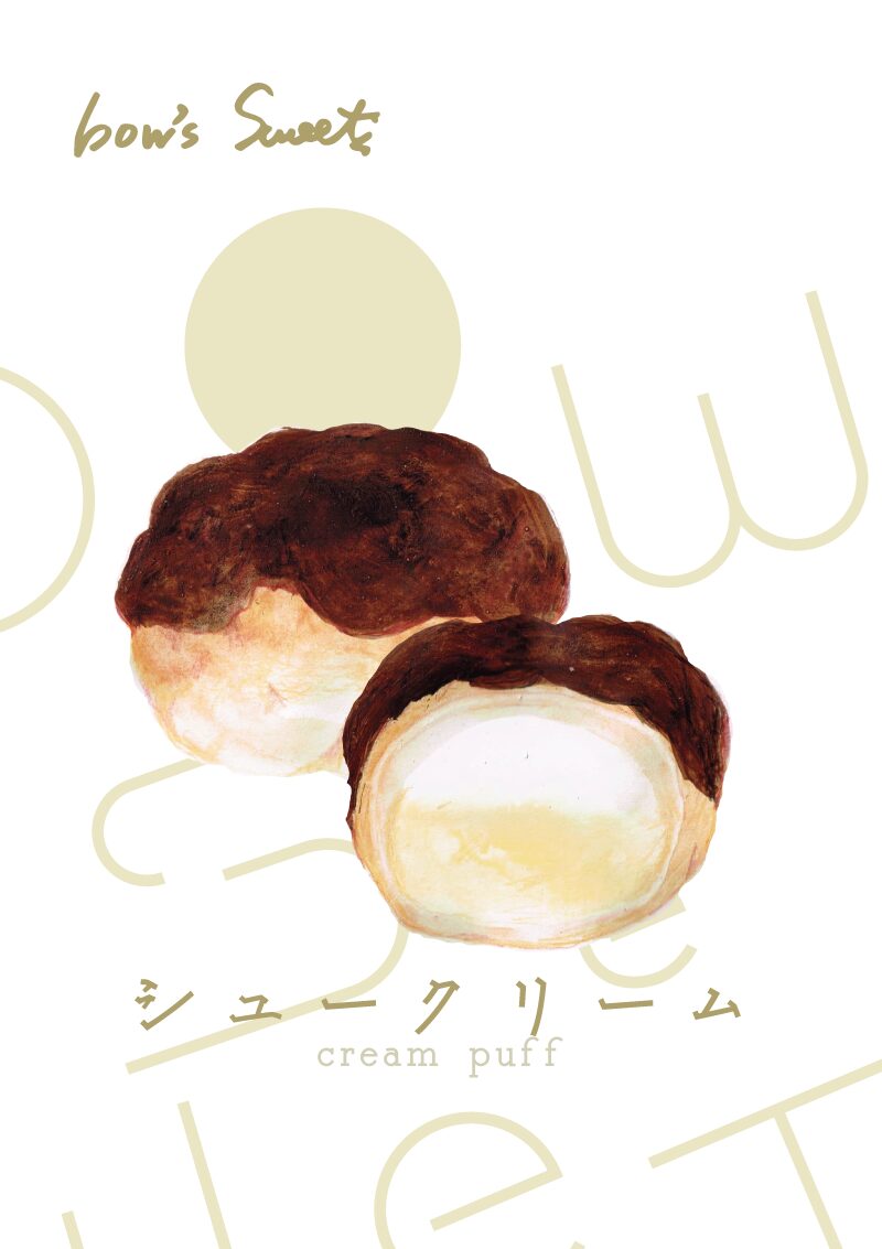 シュークリーム チョコレート イラスト