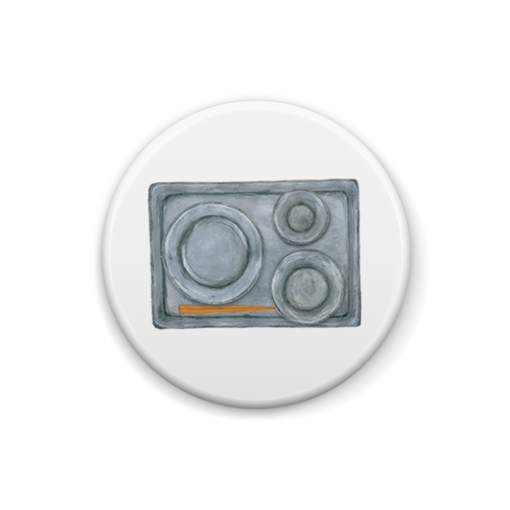 「給食」イラスト缶バッジ