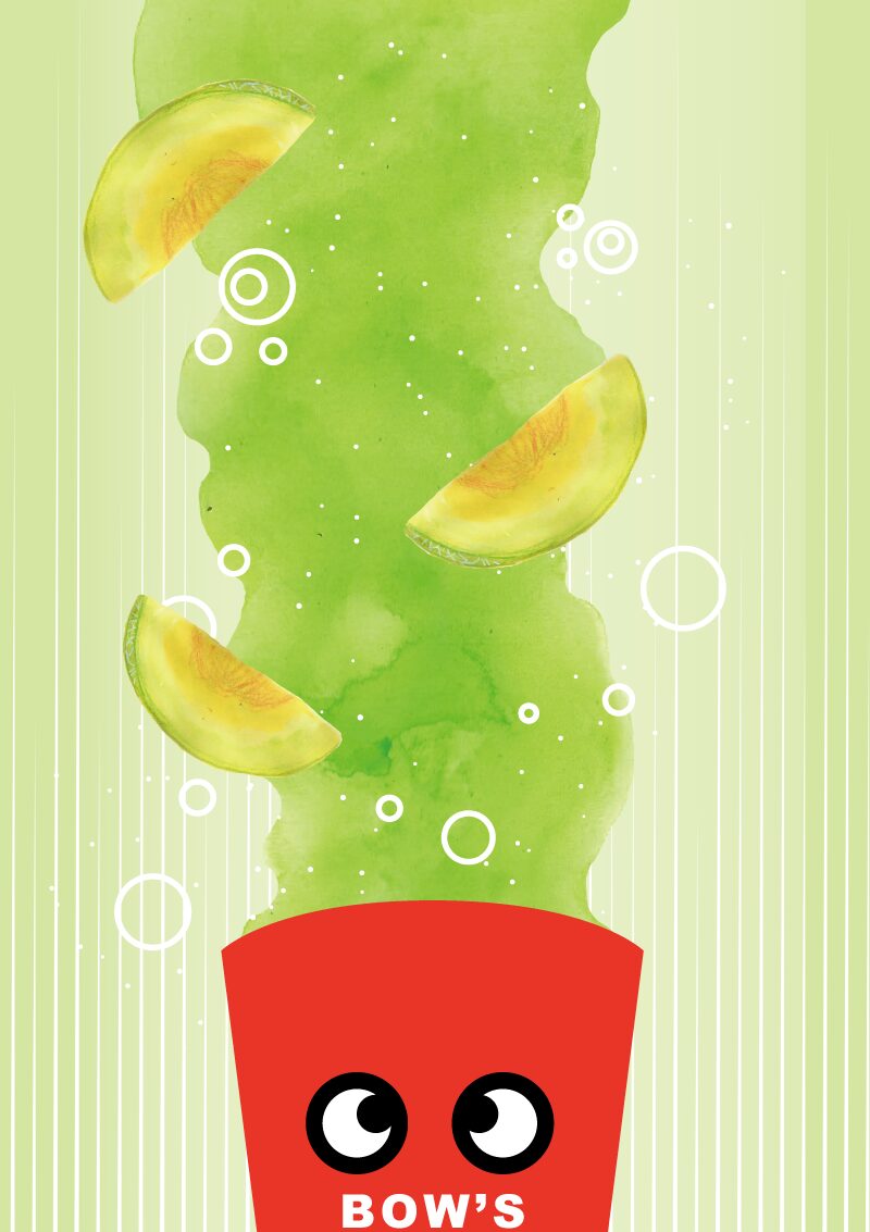 BOW'S BURGER メロンソーダ イラスト