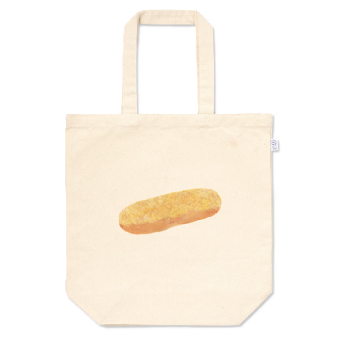 「きな粉パン」イラストお買い物バッグ