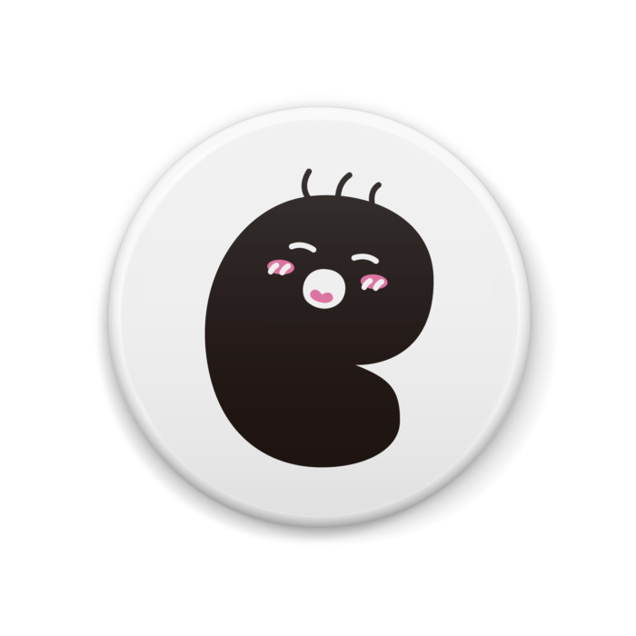 「いーちゃん」イラスト缶バッジ