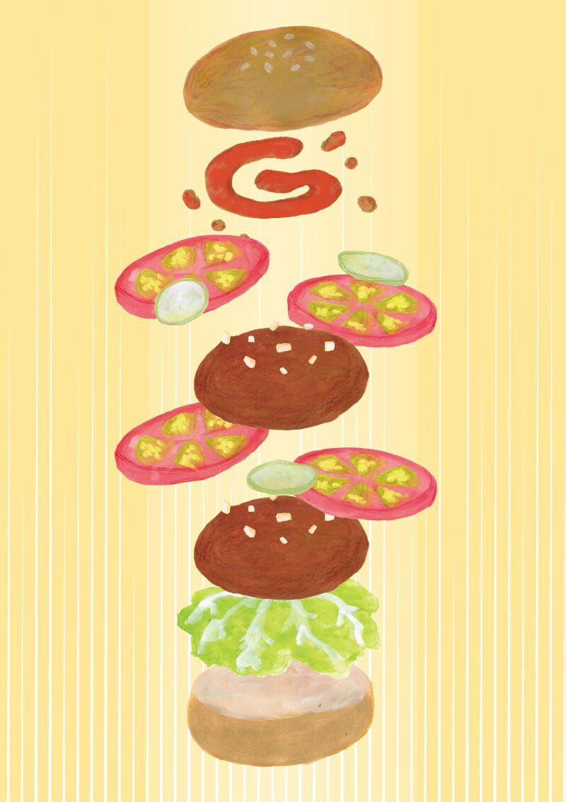ハンバーガー　イラスト