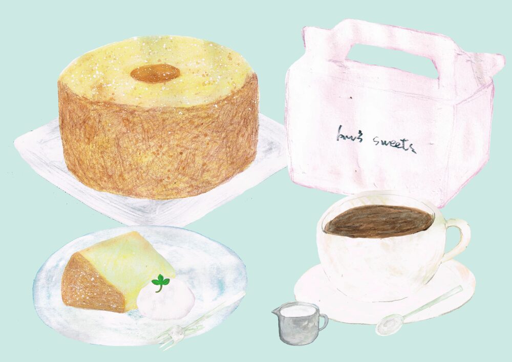 シフォンケーキ　イラスト