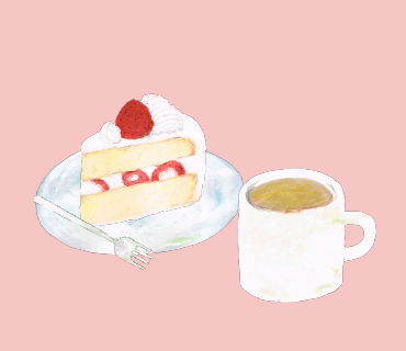 LINEスタンプ　ショートケーキ