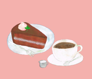 LINEスタンプ　チョコケーキ