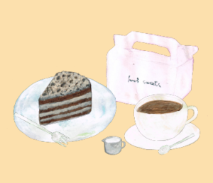 LINEスタンプ　チョコケーキ