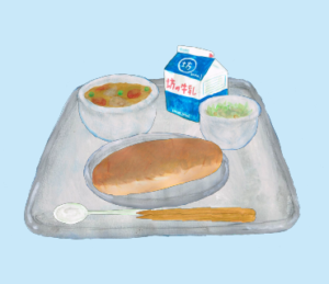 LINEスタンプ　給食定食