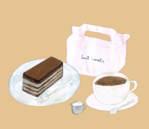 LINEスタンプ　チョコケーキ