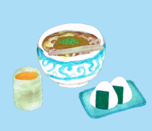 LINEスタンプ　うどん定食