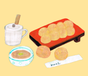 LINEスタンプ　明石焼き