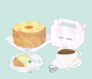 LINEスタンプ　シフォンケーキ