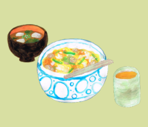 LINEスタンプ　親子丼