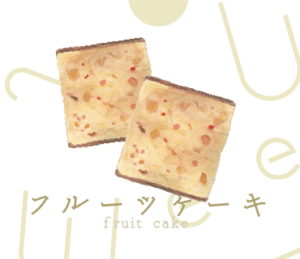 LINEスタンプ　フルーツケーキ