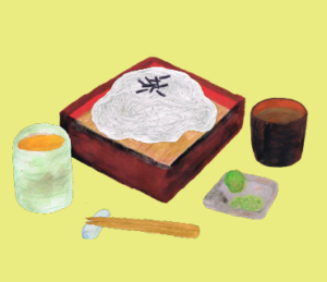 LINEスタンプ　ざるそば