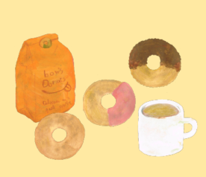 LINEスタンプ　ドーナツ