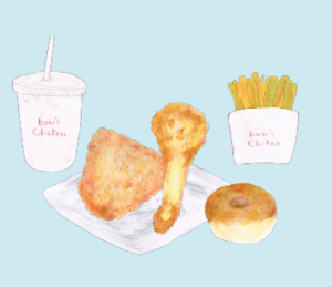 LINEスタンプ　フライドチキン