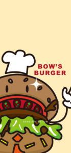 BOW'S BURGERロゴ　スマホ用壁紙
