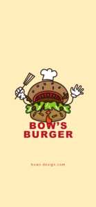 BOW'S BURGERロゴ　スマホ用壁紙