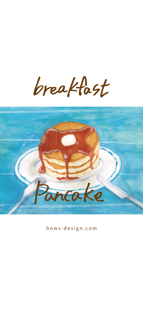 朝食物語パンケーキ　スマホ用壁紙