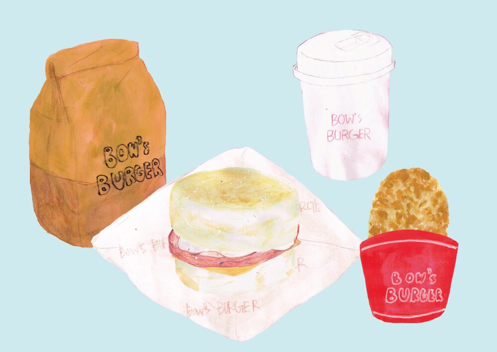 ソーセージマフィン　イラスト