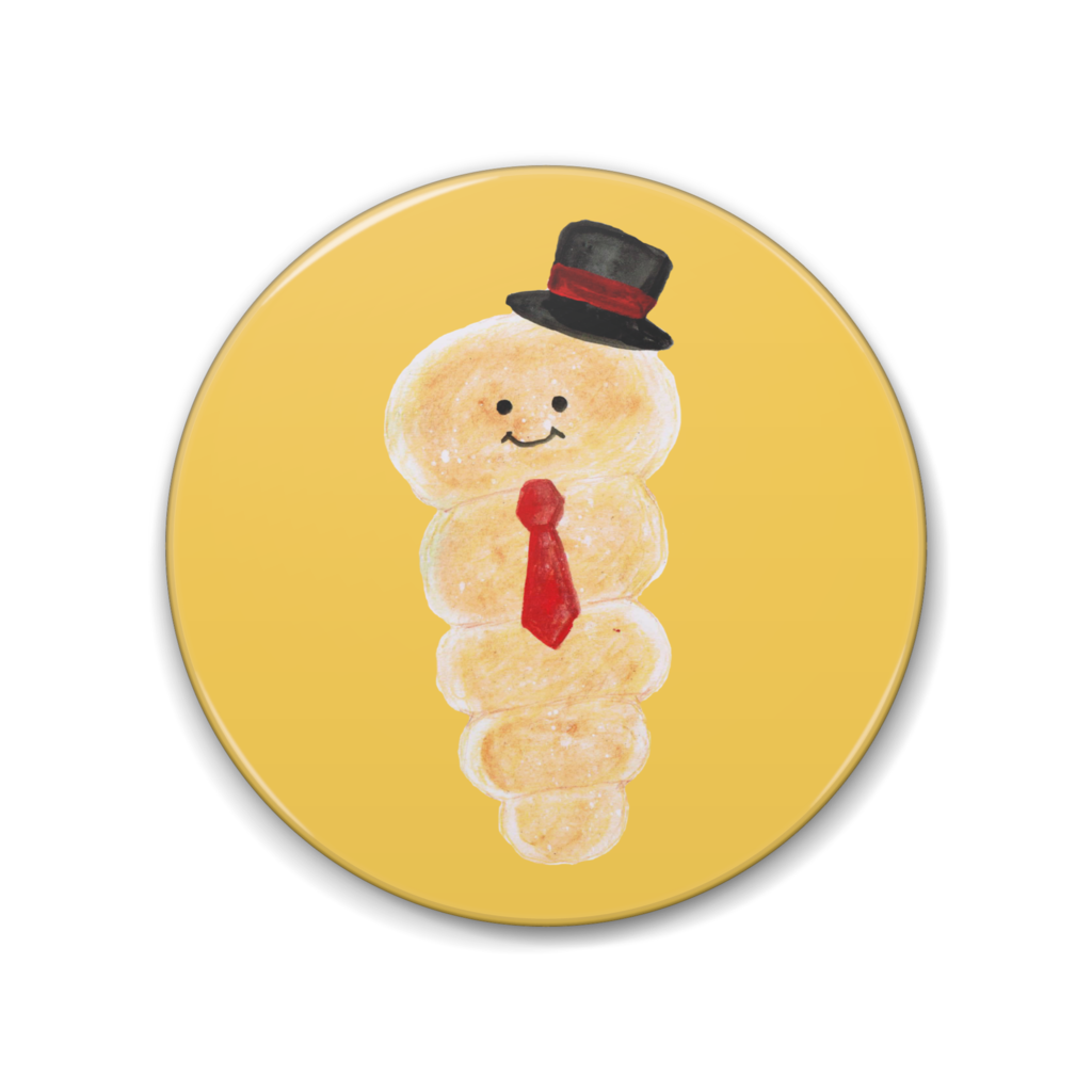 ねじねじドーナツ　イラスト缶バッジ