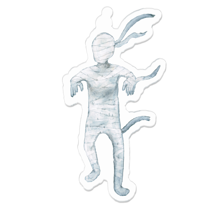 ミイラ男のイラストアクリルキーホルダー