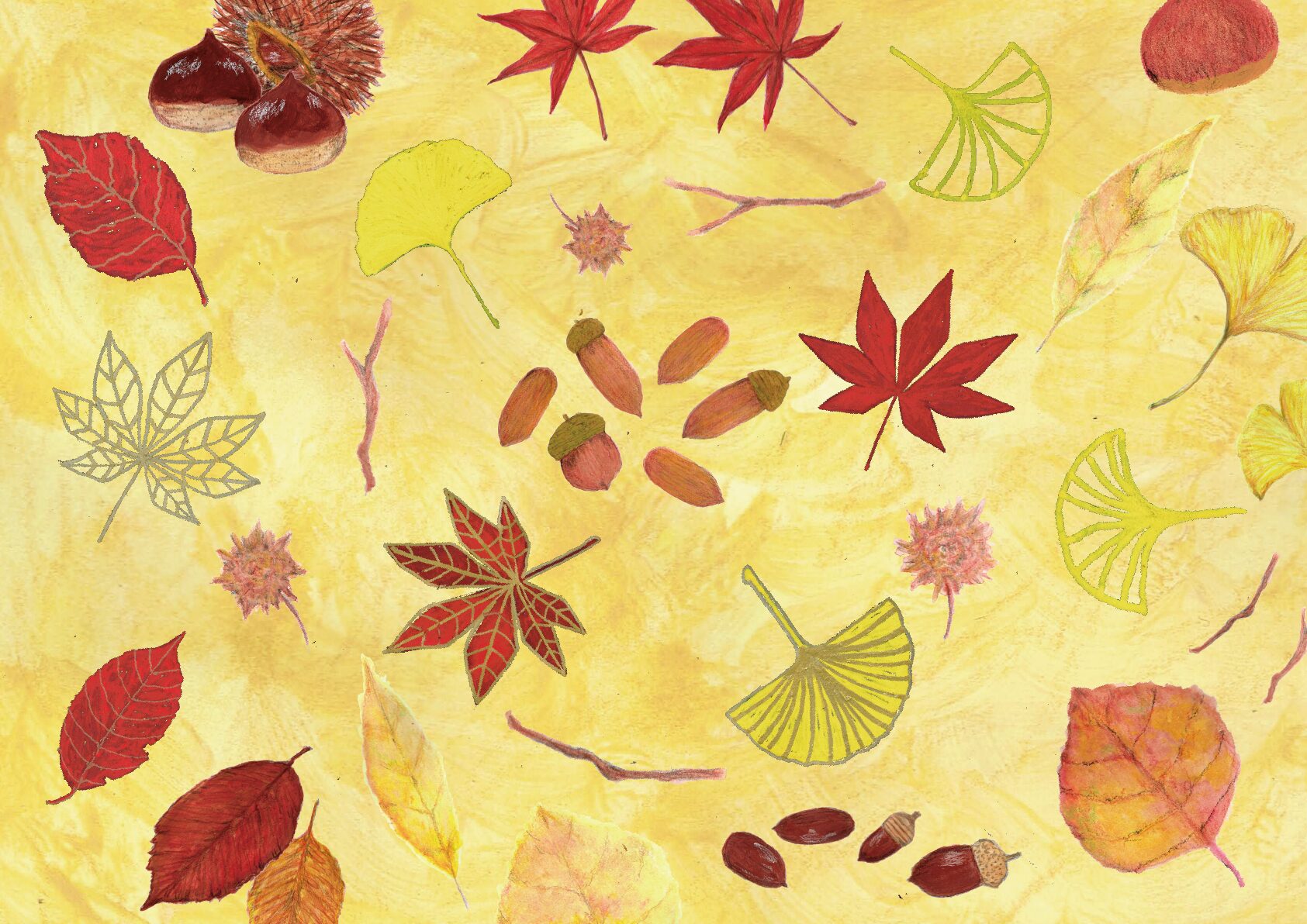 落ち葉 イラスト