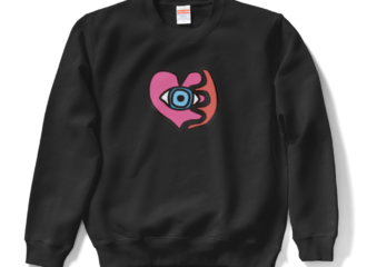 感覚の中にある目のイラストスウェット