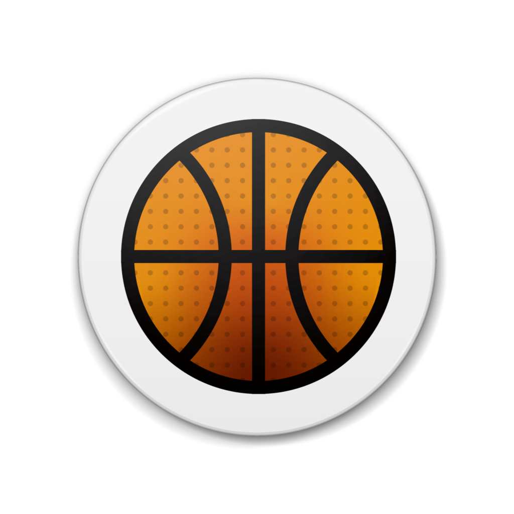 バスケットボール　イラスト缶バッジ