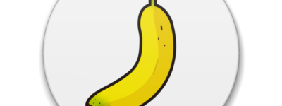 バナナ　イラスト缶バッジ