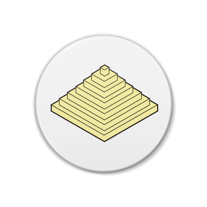 ピラミッドのイラスト缶バッジ