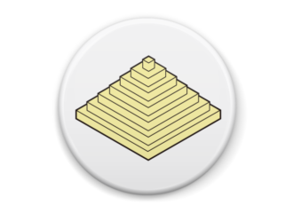 ピラミッドのイラスト缶バッジ