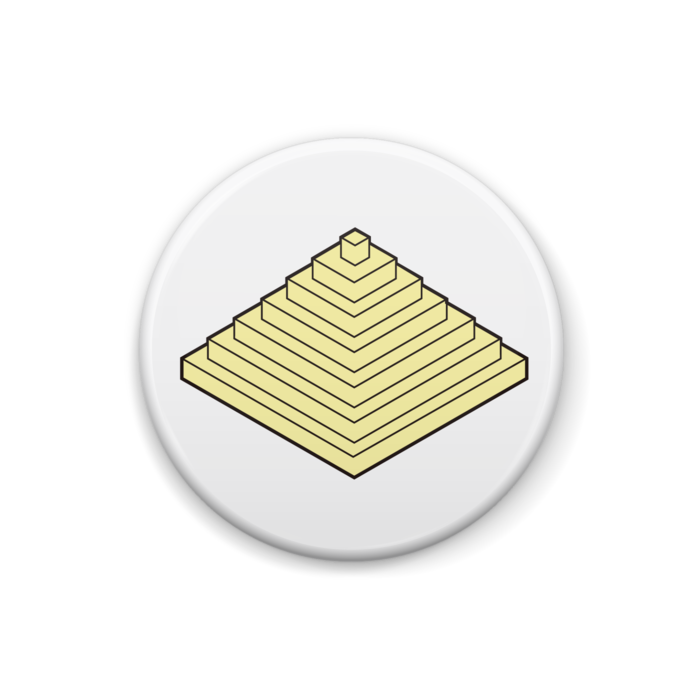 ピラミッドのイラスト缶バッジ