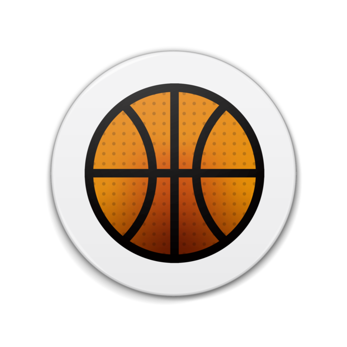 バスケットボール　イラスト缶バッジ