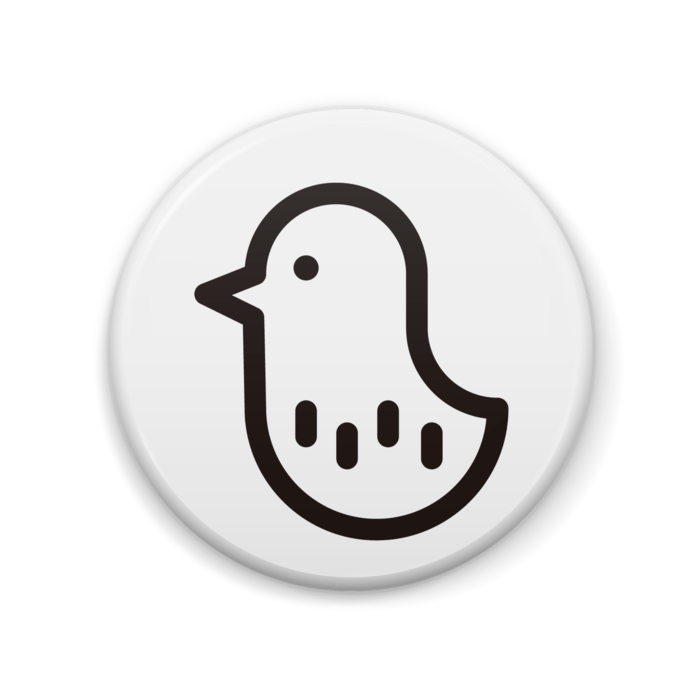 鳥　イラスト缶バッジ