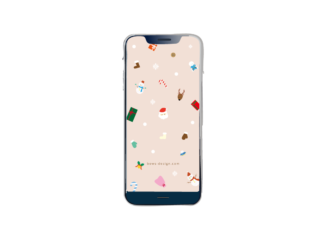 クリスマスツリー飾ろうかな　イラストスマホ用壁紙