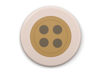 ボタンのイラスト缶バッジ