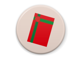 プレゼントのイラスト缶バッジ