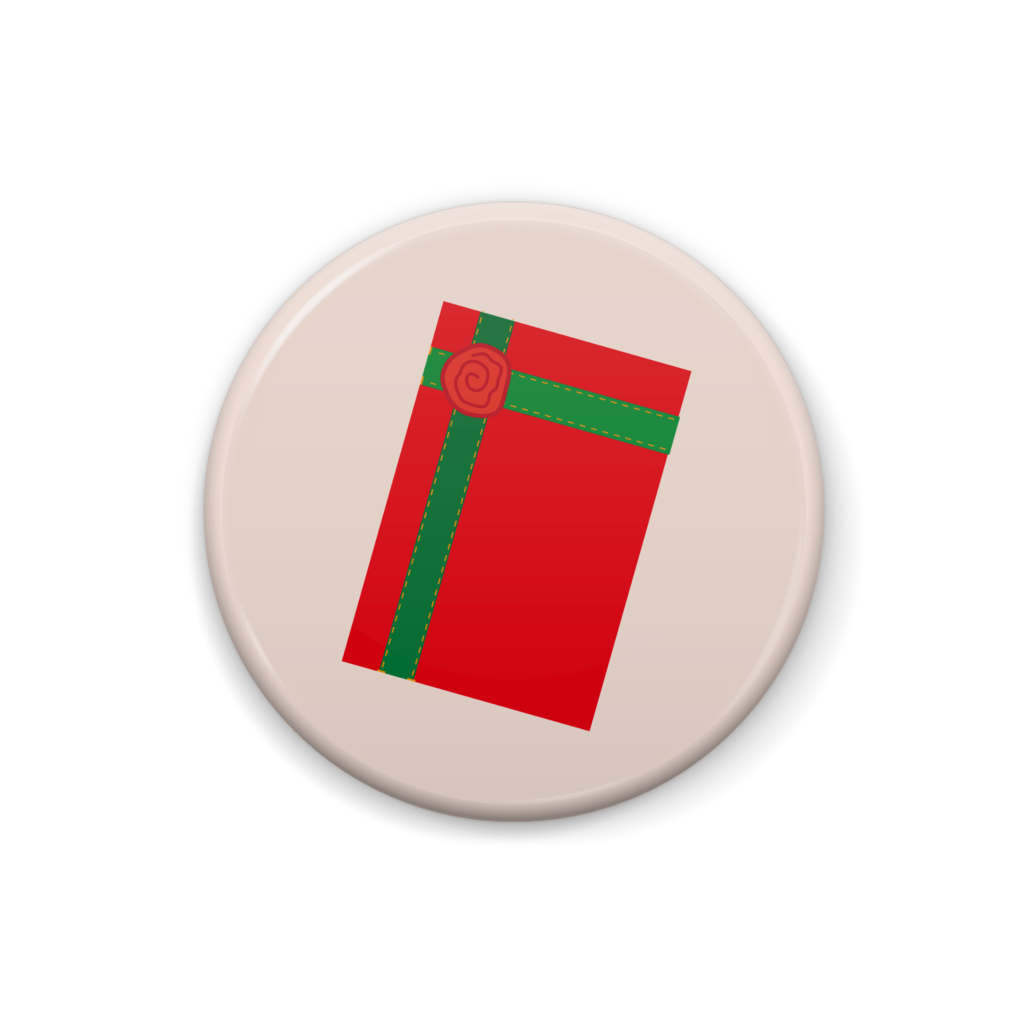 プレゼントのイラスト缶バッジ