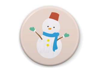 雪だるまのイラスト缶バッジ