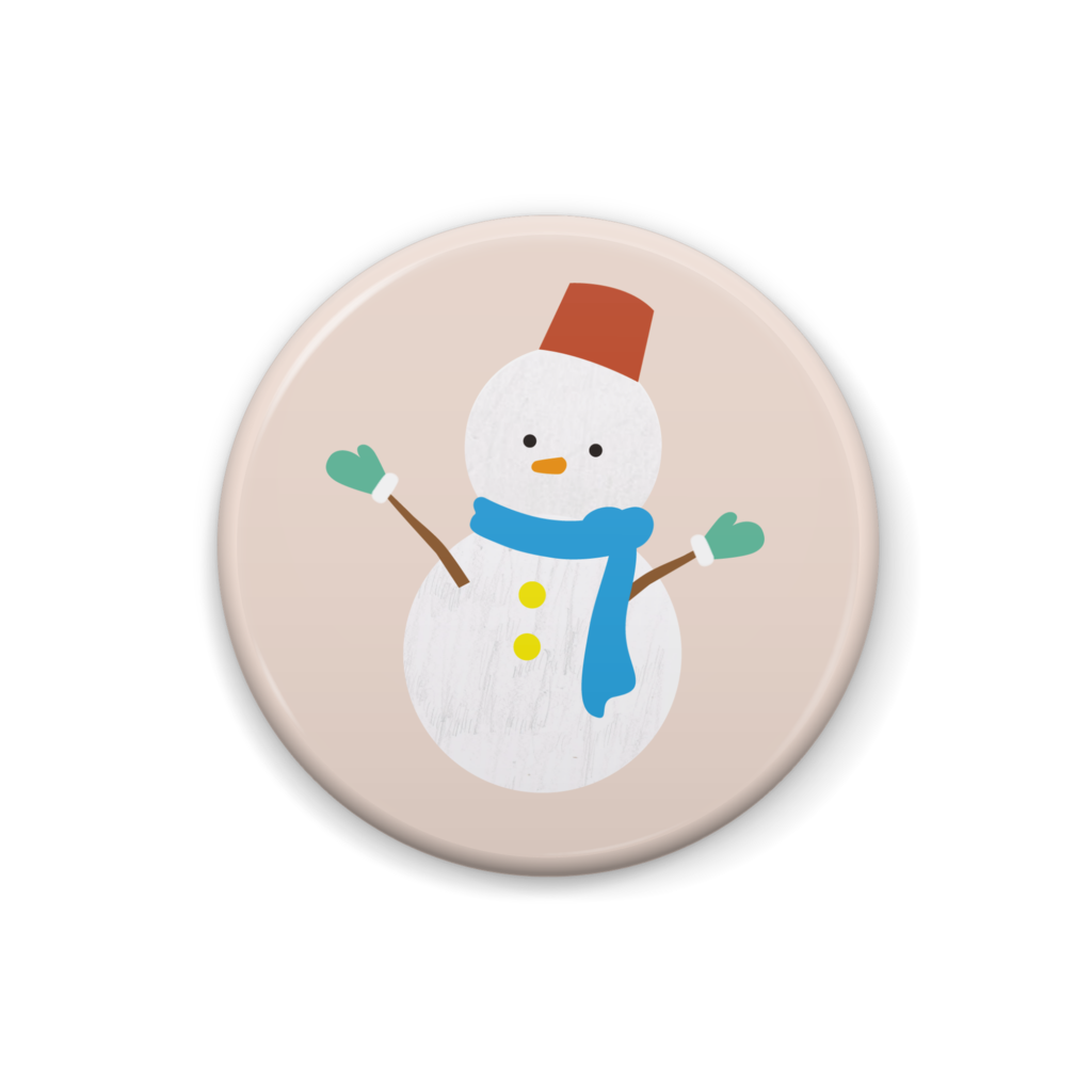 雪だるまのイラスト缶バッジ