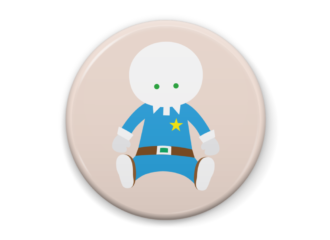 G-Oのイラスト缶バッジ