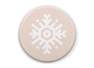 雪の結晶のイラスト缶バッジ
