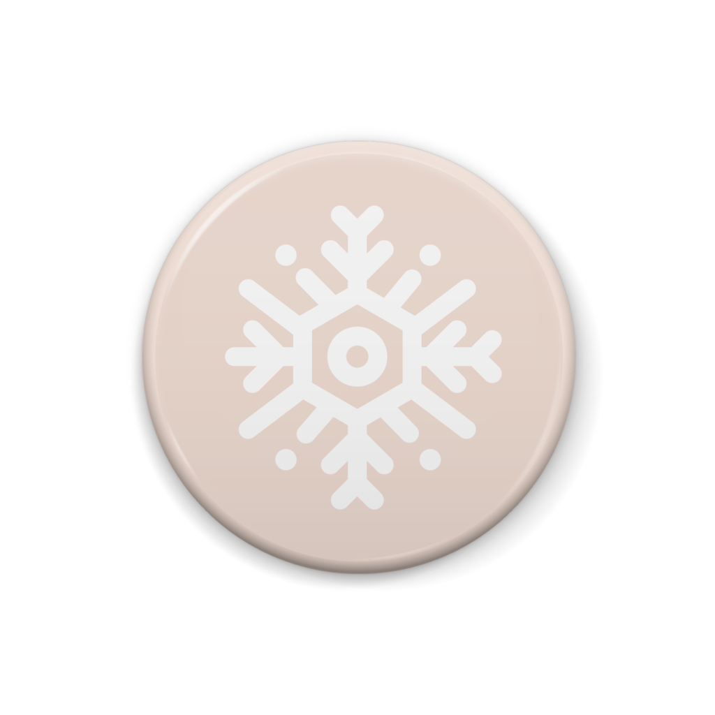雪の結晶のイラスト缶バッジ