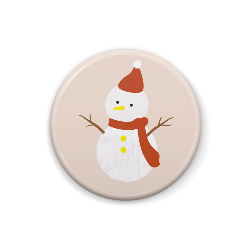 雪だるまのイラスト缶バッジ