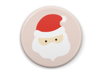 サンタクロースのイラスト缶バッジ