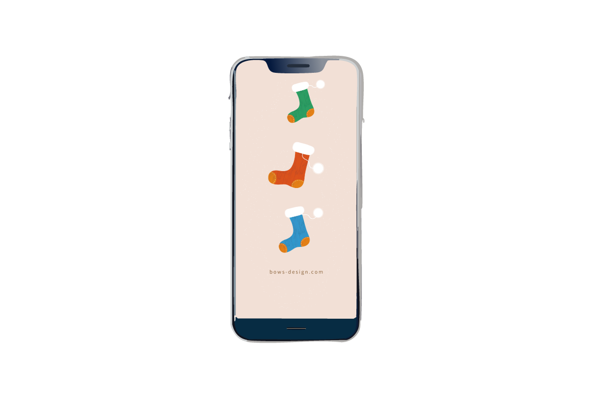 サンタさん、待ってるよ、なイラストスマホ用壁紙