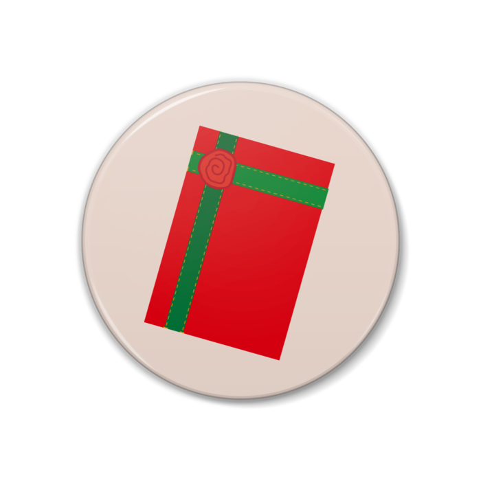 プレゼントのイラスト缶バッジ